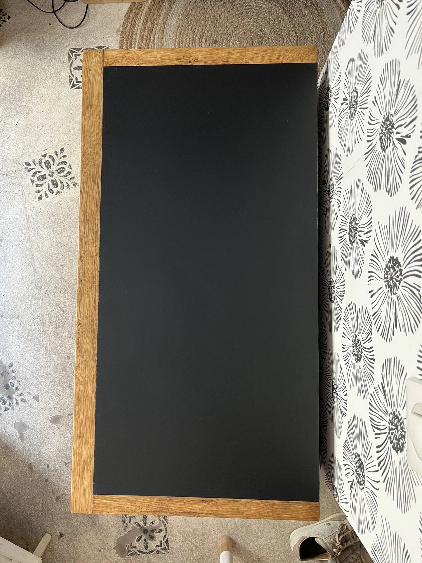 Commode Oscar bois et noir années 50-60