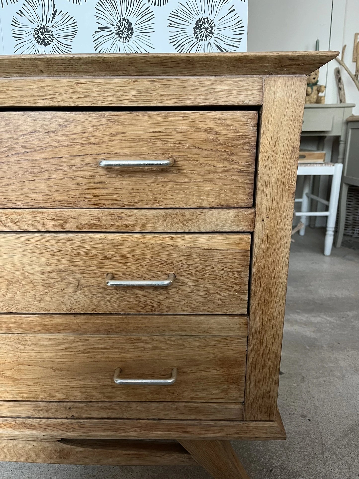 Commode Oscar bois et noir années 50-60