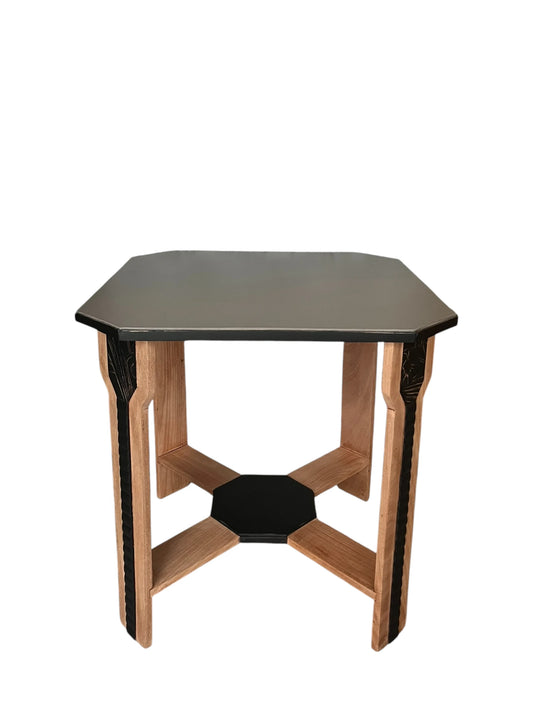 Guéridon vintage Art Déco bois