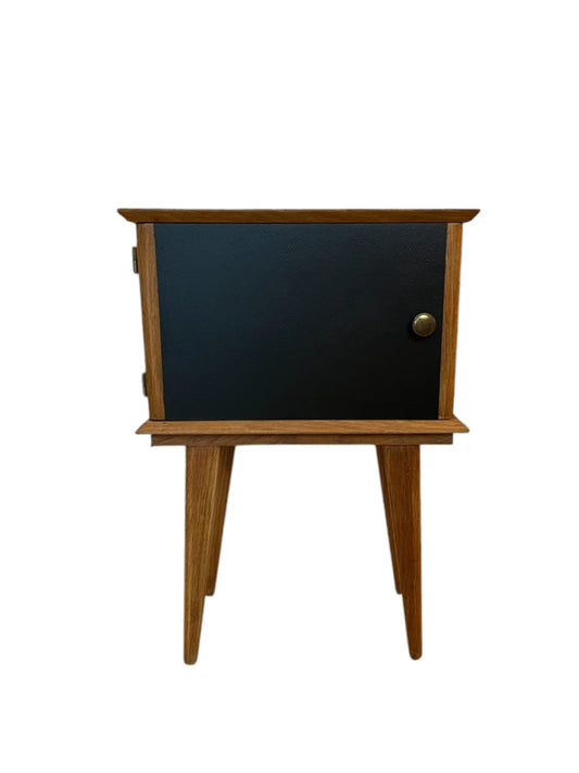 table de chevet scandinave bois et noir