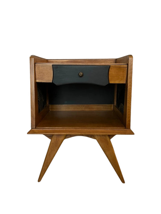 Table de chevet Tilda bois et noir