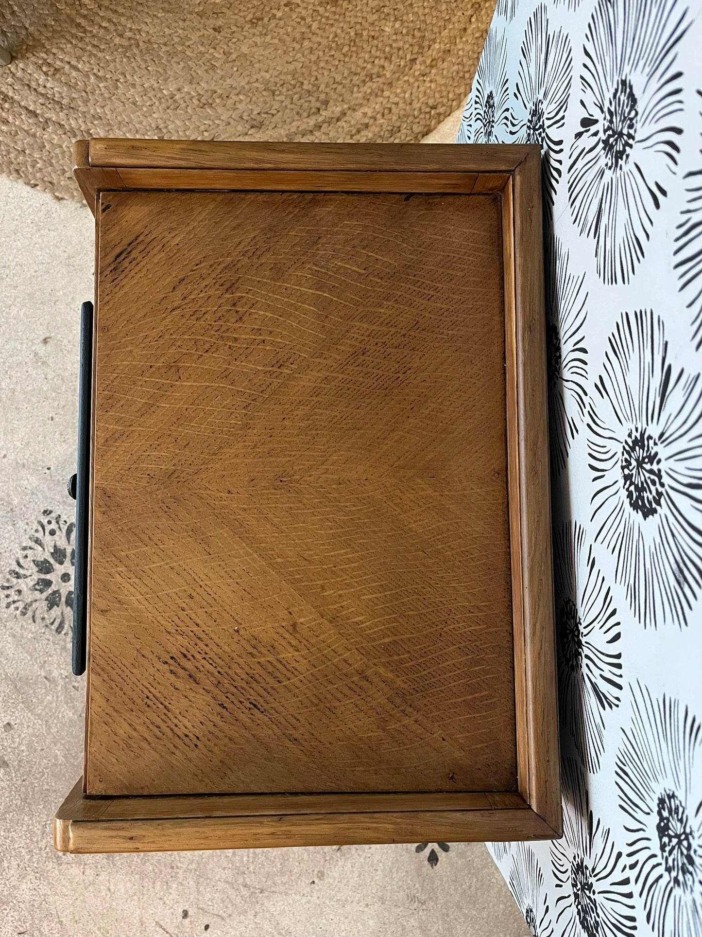 Table de chevet Tilda bois et noir
