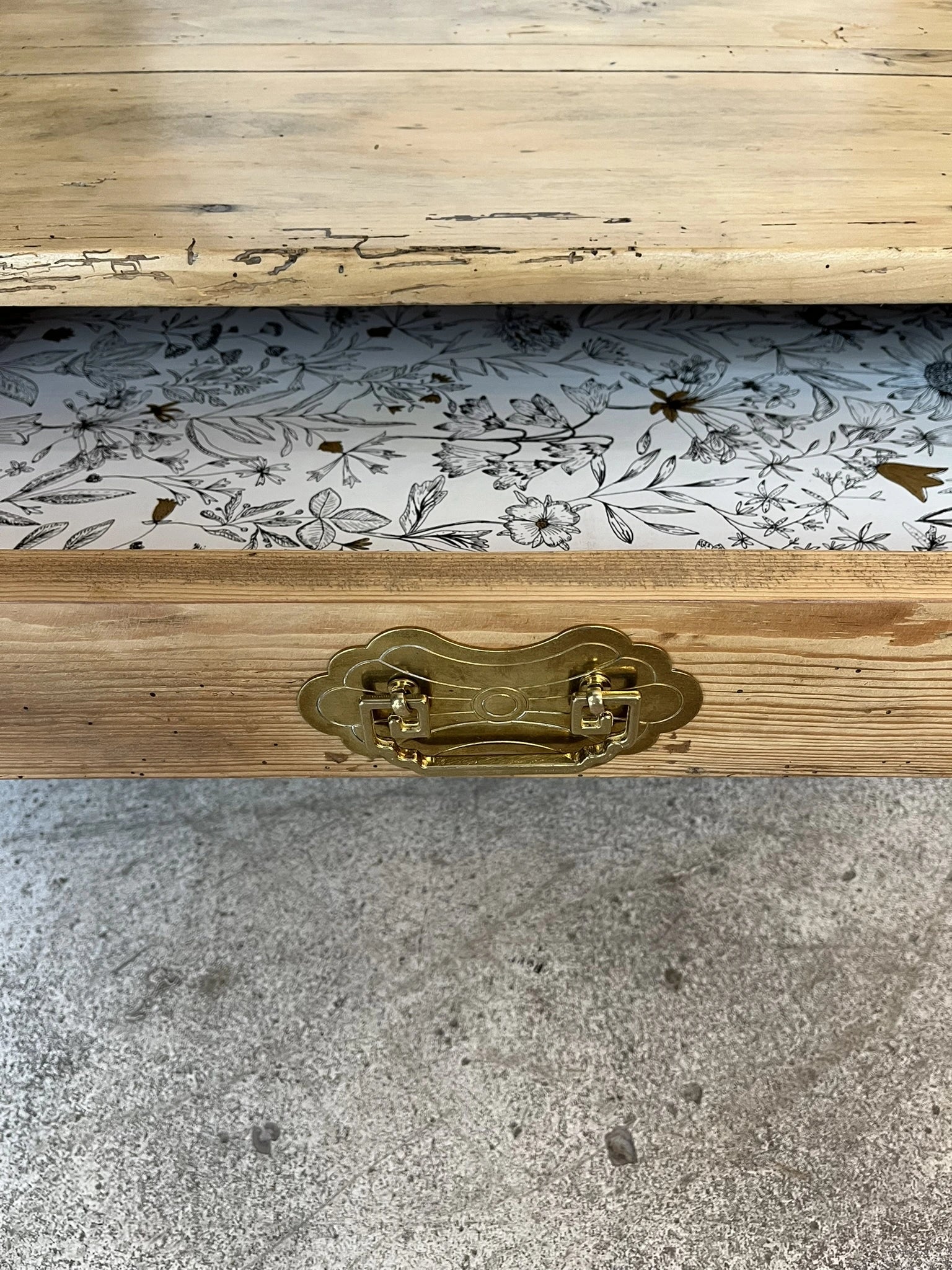 Table basse de ferme vintage Augusta