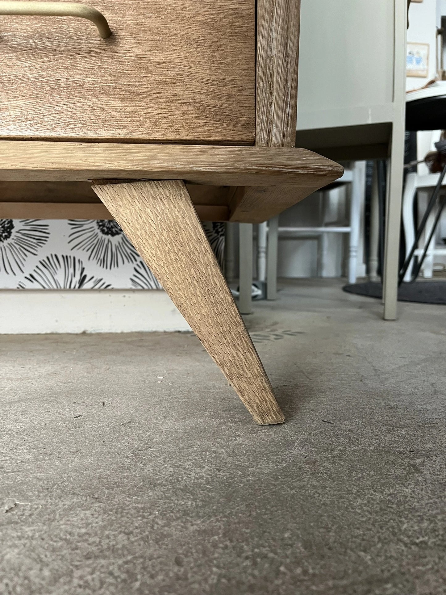 Commode Thélio scandinave bois et noir 4 tiroirs