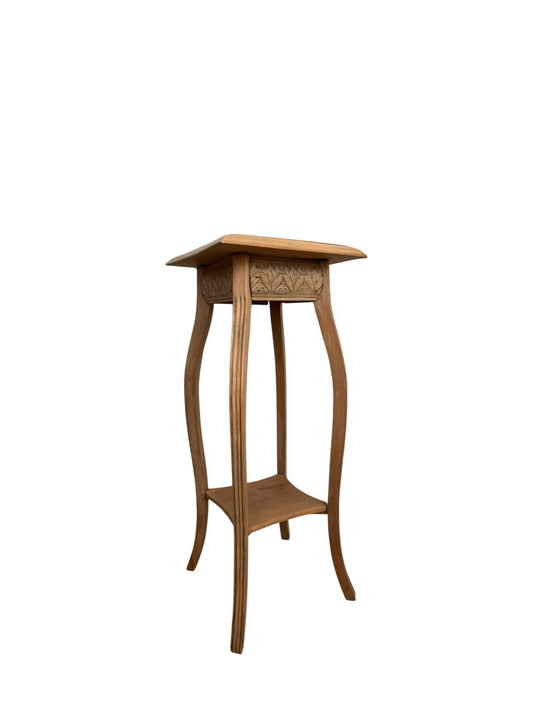 Sellette support plante Agatha bois clair sculpté